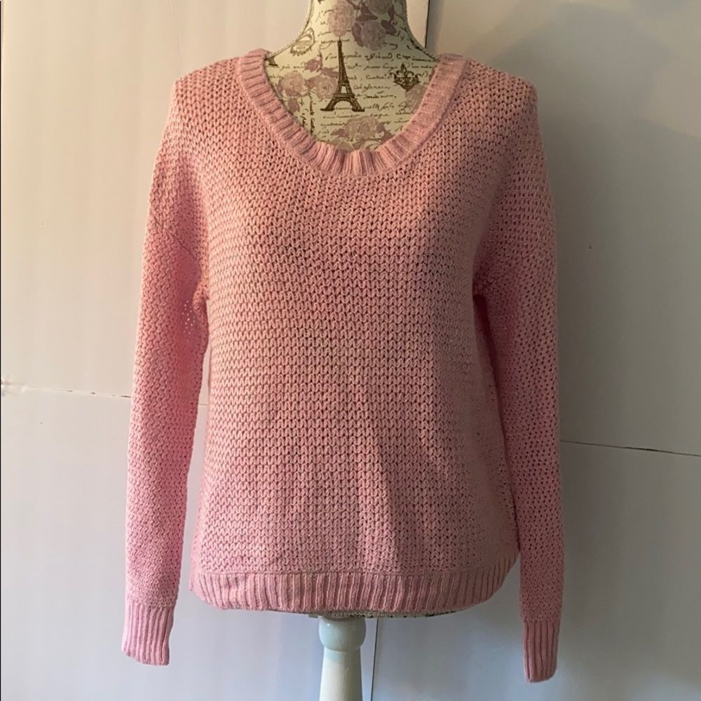 Justice pink pullover sweater size 18
